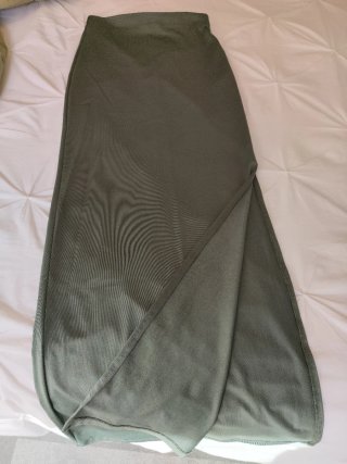 Falda midi verde