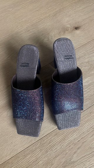 Sandalias con Brillo tacón alto