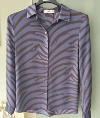 Camisa Manga Larga Mango Estampada
