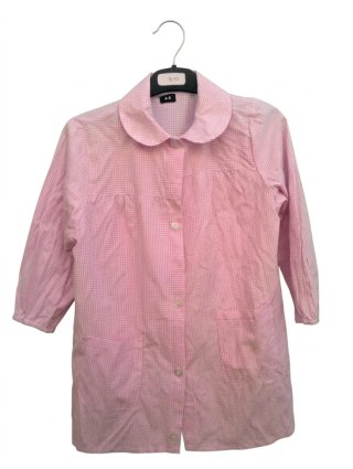 Babi Escolar Rosa de Cuadros Talla 4-5