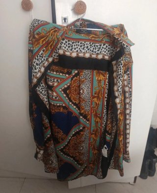 Camisa Bershka fluida estampada