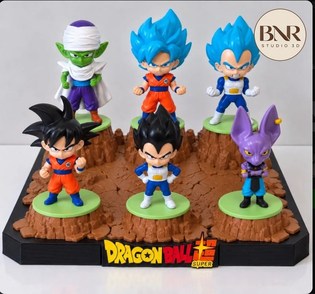 Expositor Dragon Ball figuras Burger King 6 huecos