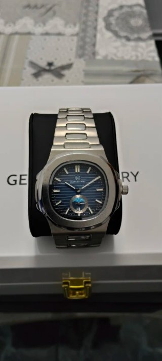 Reloj George Luxury Plateado y Azul
