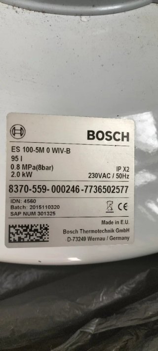 Termo eléctrico Bosch ES 100-5M 95L
