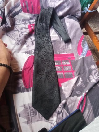 Corbata Trevita Negra con Estampado