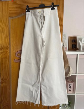 Vaqueros Blancos de Pernera Ancha