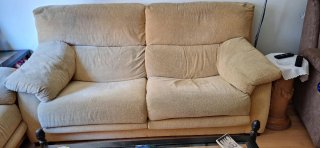Set de 2 Sofás-cama beige amarillo