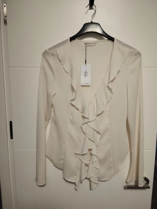 Camisa Stradivarius Blanca Talla M