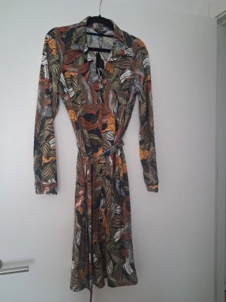 Vestido Camisero Estampado Talla M