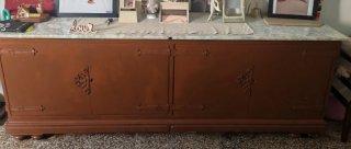 Cómoda Vintage de Madera y Mármol