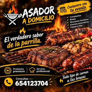 Servicio de asador a domicilio