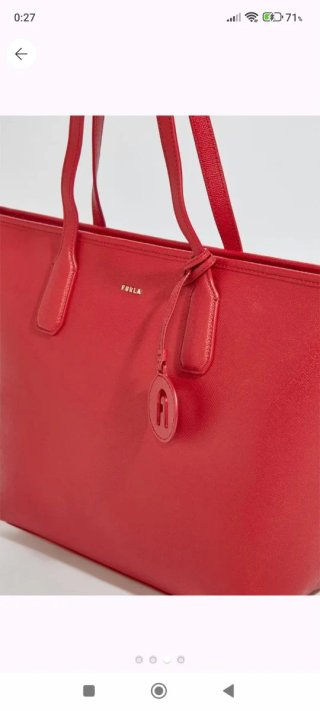 Bolso de piel Furla Rojo