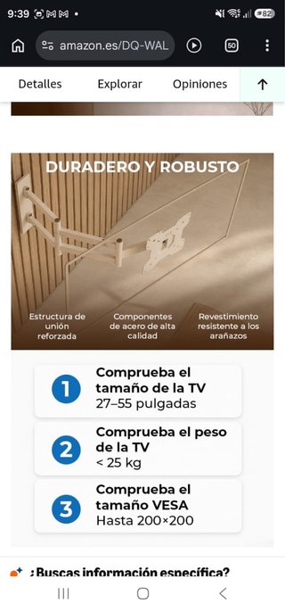 Soporte de Pared Articulado para TV
