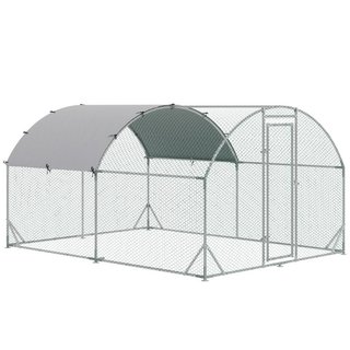Corral Gallinero Metal Galvanizado 280x380x197 cm,