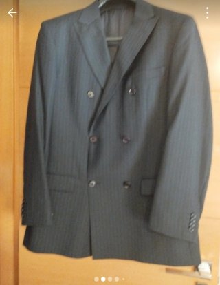 Chaqueta de vestir cruzada negra