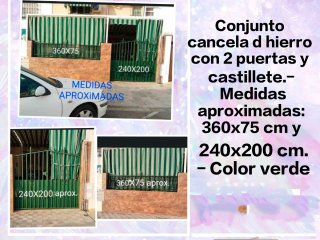 Cancela de Hierro con 2 Puertas y Castillete