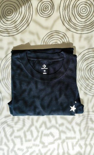 Camiseta Converse Manga Larga Negra Talla M