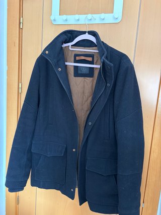 Abrigo Bershka Hombre Negro