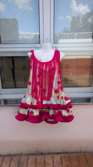 542 Vestido de Gitana con Flecos 8/10 años