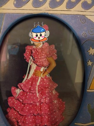 Traje de gitana rosa con lunares