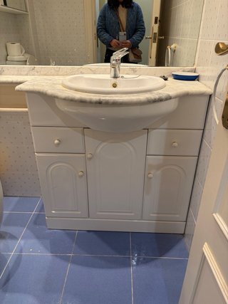 Mueble de Lavabo con Encimera de Mármol