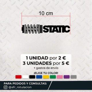 Pegatina Vinilo Static 10 cm