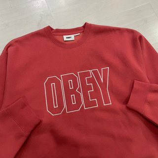 Sudadera Obey College Logo Roja Talla L