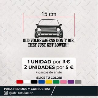 Pegatina Volkswagen Old School 15cm