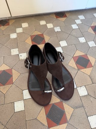 Sandalias Parfois Gamuzadas Marrones Talla 39