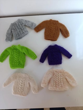 Set di 6 maglioni per bambole Blythe