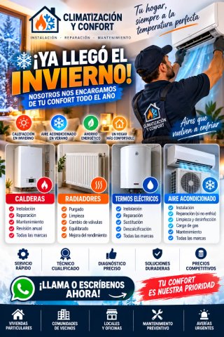 Reparación de calderas ,termos, aire acondicionado