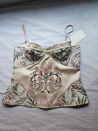 Top Corsetero Zara jacquard