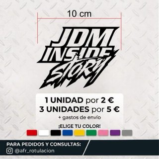 Pegatina JDM Inside Story 10 cm