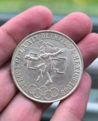 Moneda 25 Pesos México 1968 Olimpiada