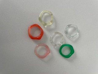 Set de 6 Anillos de Resina