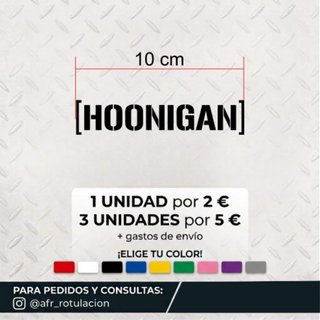 Pegatina Hoonigan 10 cm