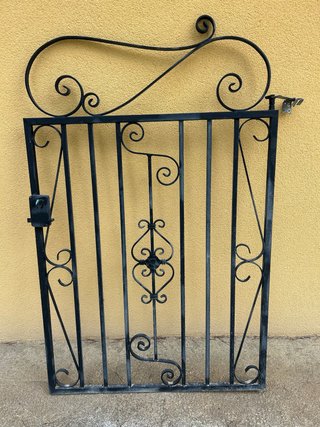 Puerta de Valla de Acero Negra