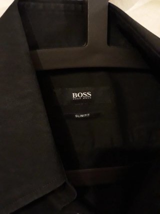 Camisa Hugo Boss Negra Slim Fit