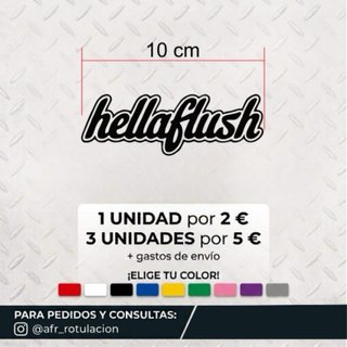 Pegatina Hellaflush 10 cm