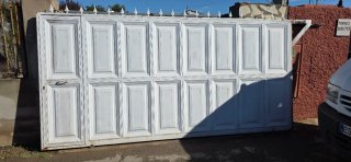 Puerta Corredera Blanca de Exterior,de 5metros x2