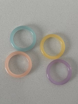 Set de 4 Anillos de Resina