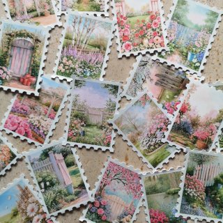 PACK 18 PEGATINAS SELLOS VINTAGE