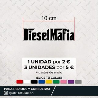 Pegatina Diesel Mafia 10 cm