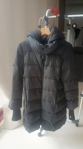 Abrigo de invierno plumas negro