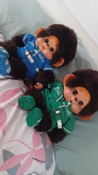Set di 2 Bambole Scimmie Vintage