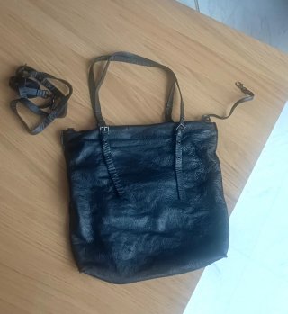 Bolso de piel Biba negro