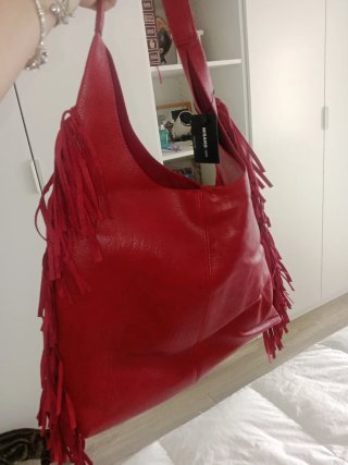 Bolso Misako Rojo con Flecos