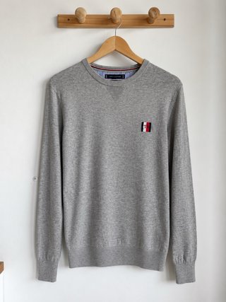 Jersey punto Tommy Hilfiger gris TALLA M ORIGINAL