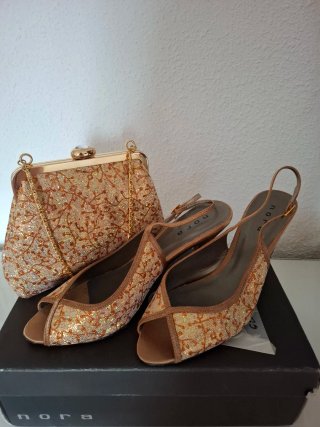 Set de Sandalias y Bolso de Fiesta Nora