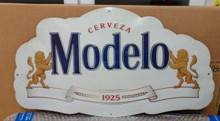 Cartel Metálico Cerveza Modelo